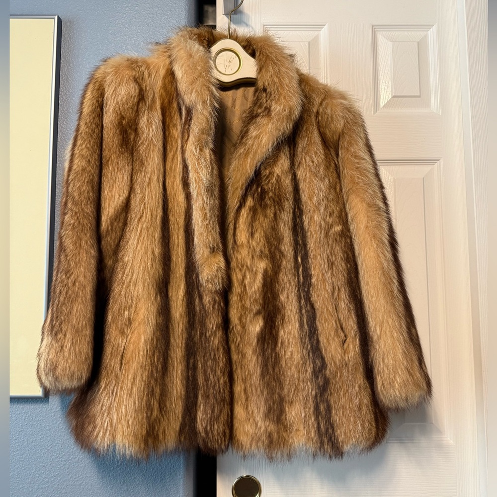Vintage 1980’s custom Blonde Raccoon Fur Coat